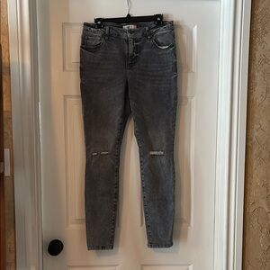 Size 10 - Cabi grey high skinny jeans.